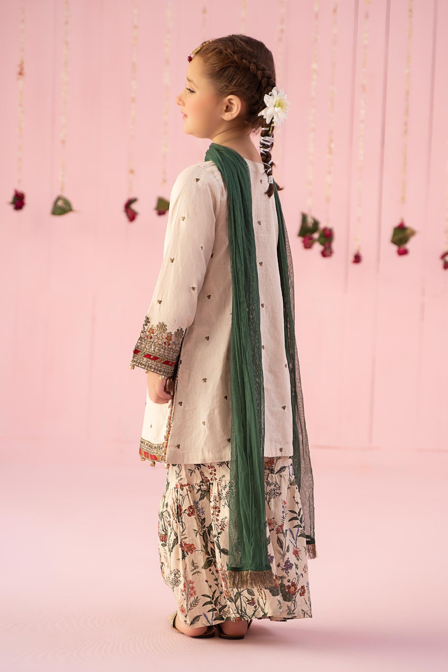 3 Piece Embroidered Dobby Suit