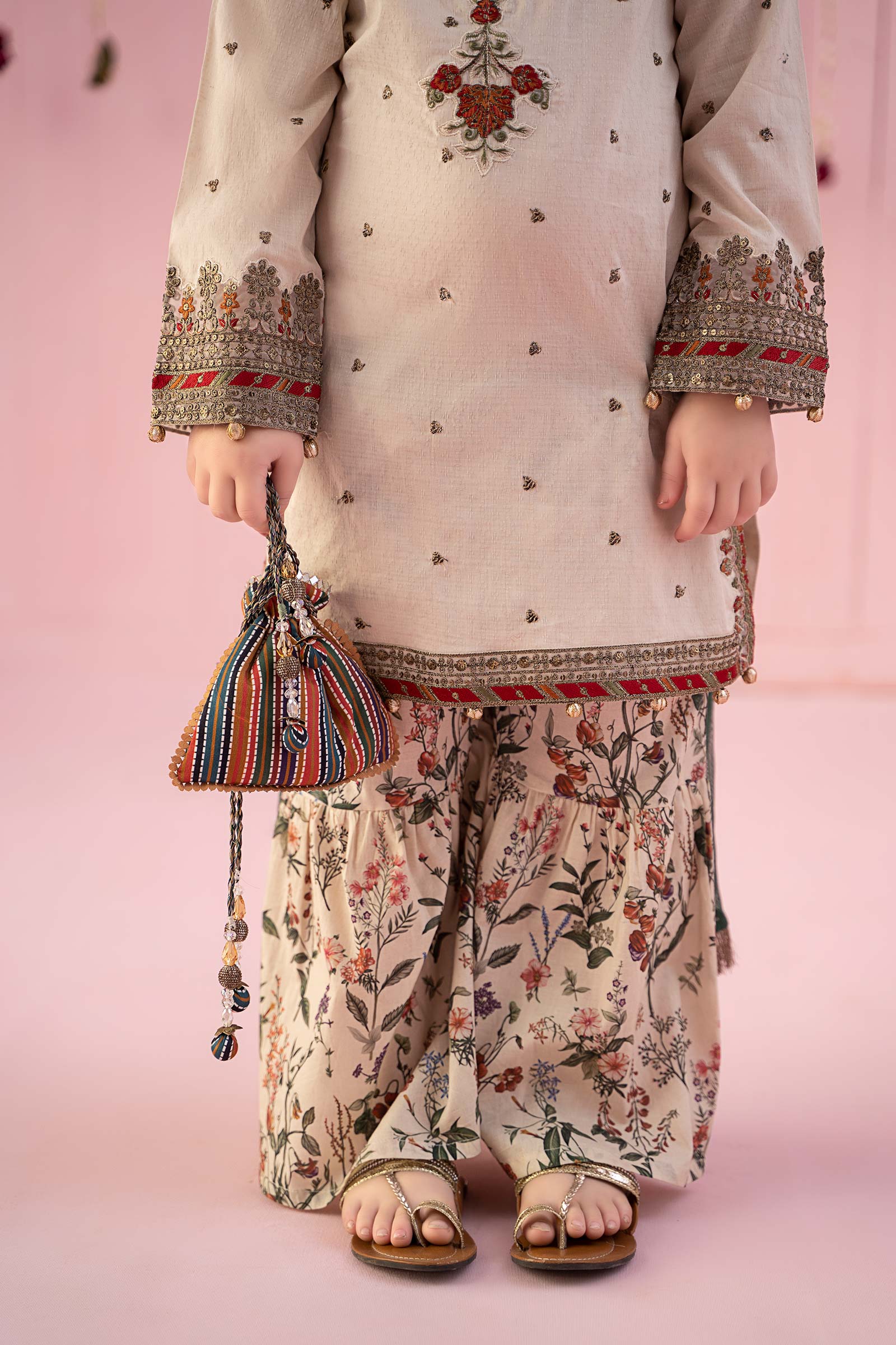 3 Piece Embroidered Dobby Suit