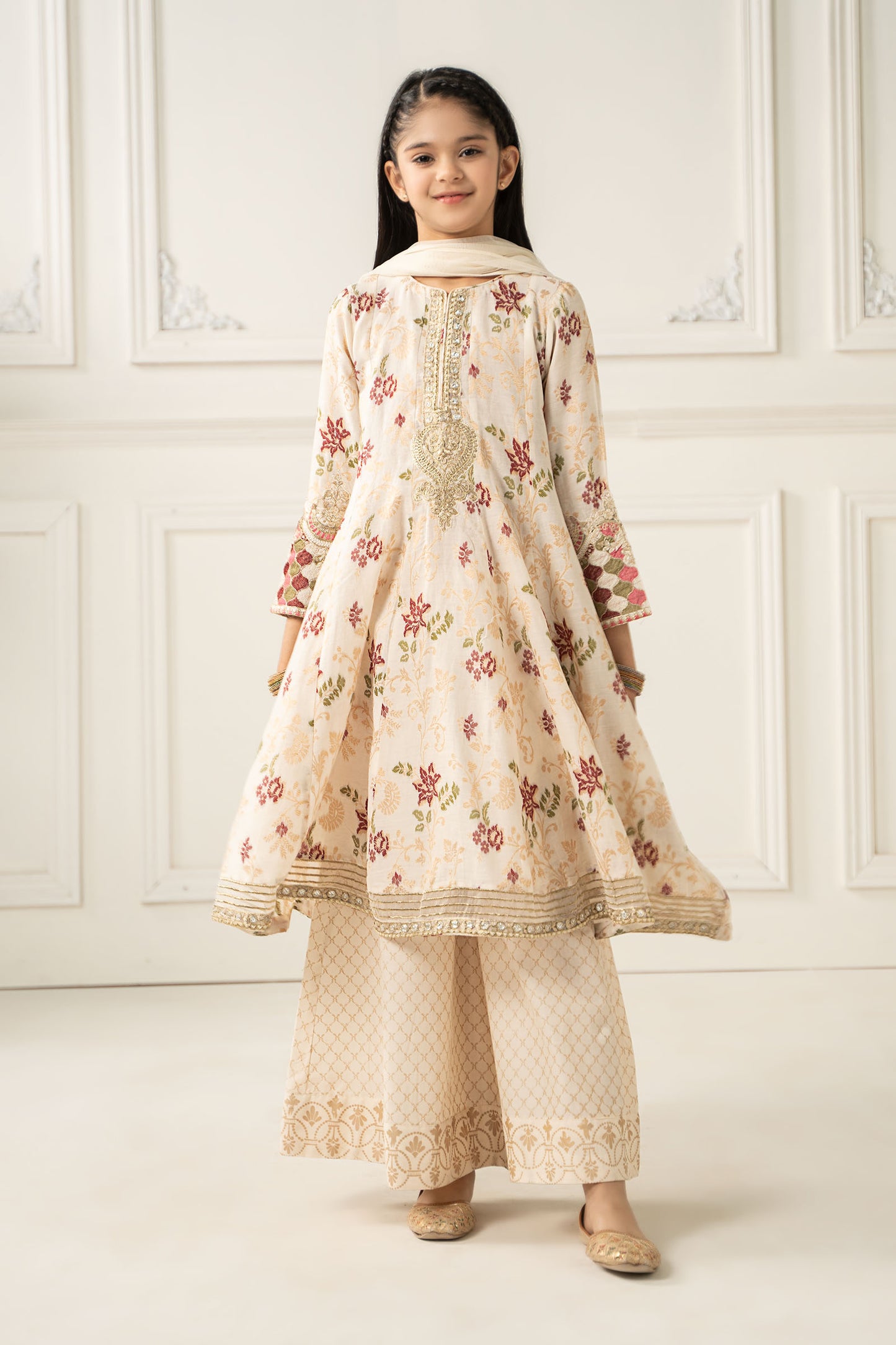 3 Piece Embroidered Suit