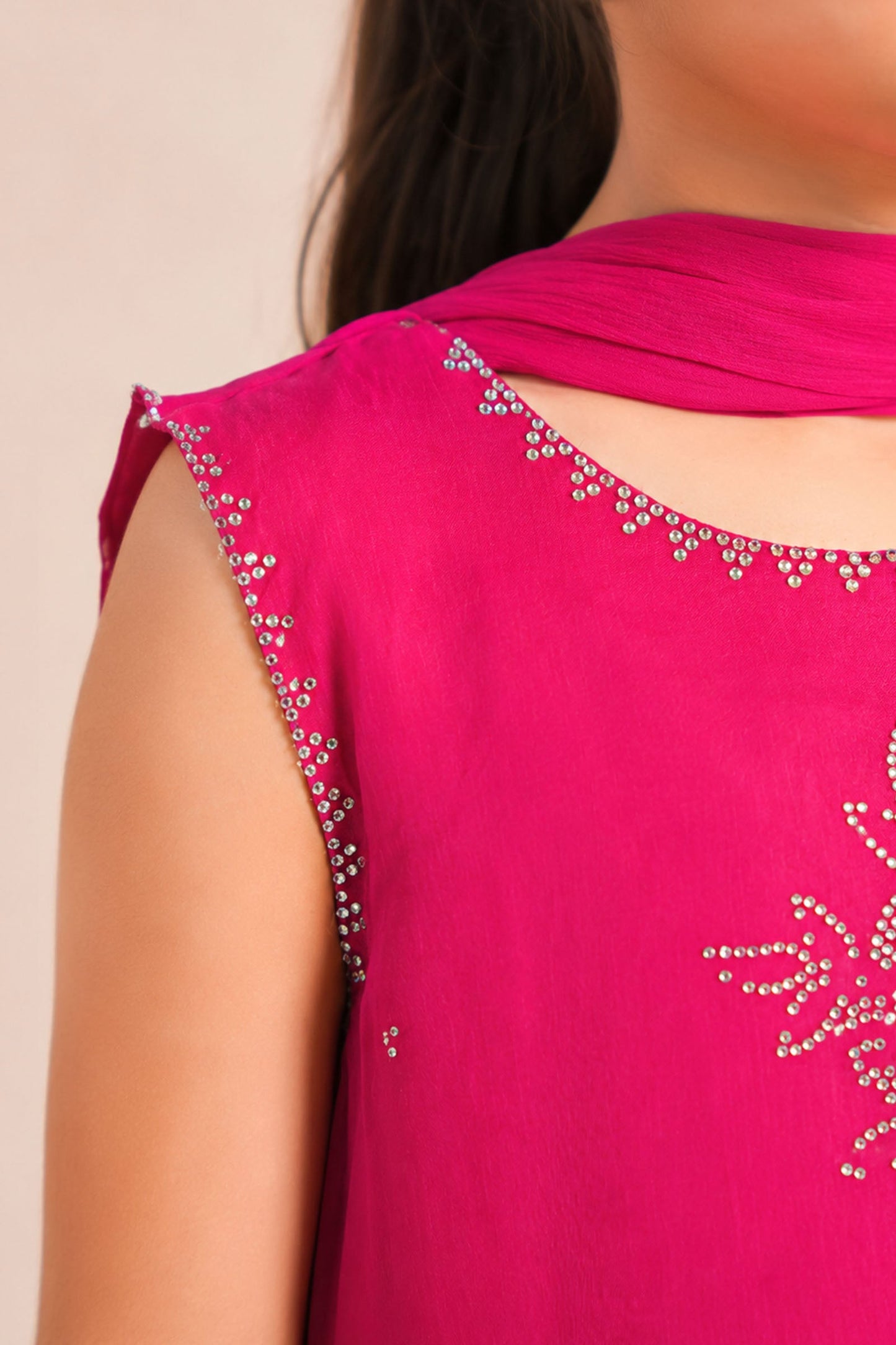 3 Piece Embroidered Organza Suit