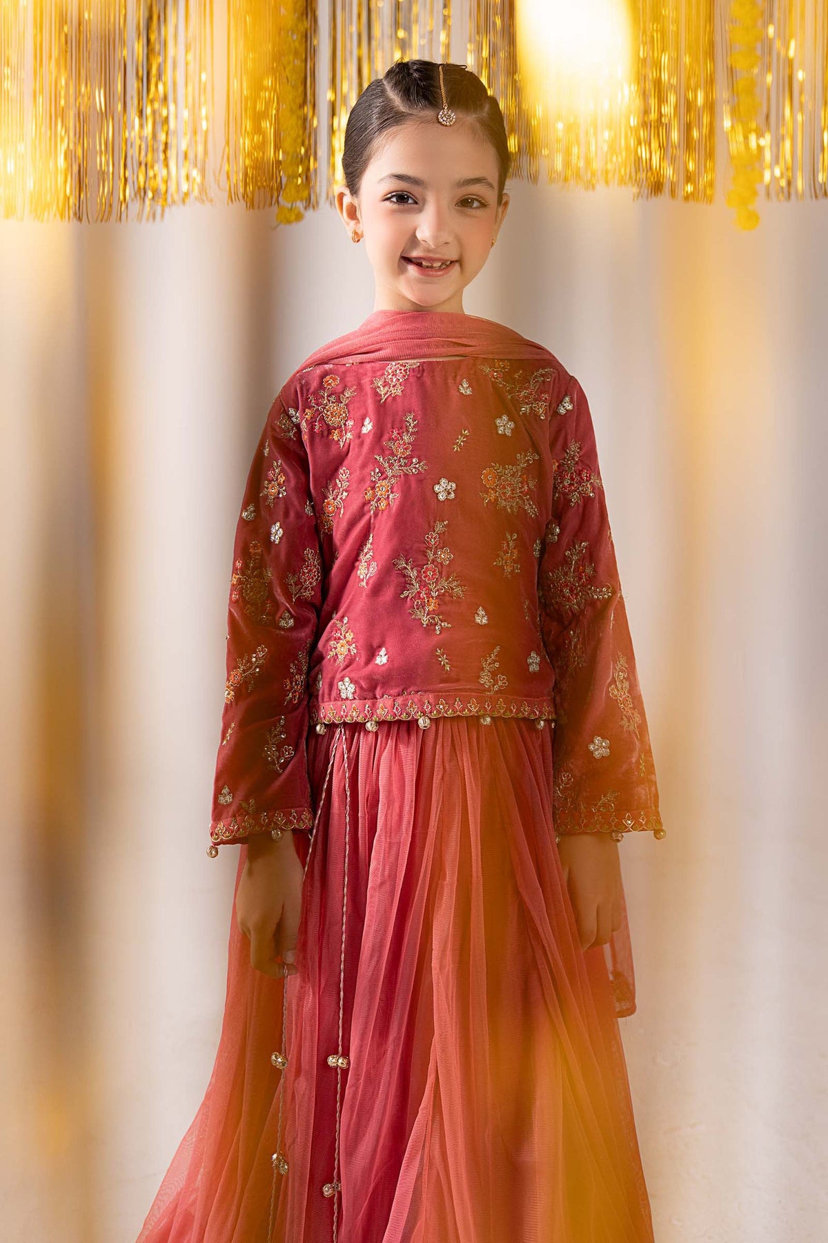 3 Piece Embroidered Velvet Suit