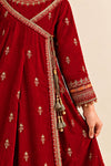 3 Piece Embroidered Velvet Suit