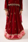 3 Piece Embroidered Velvet Suit
