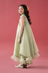 3 Piece Embroidered Poly Organza Suit