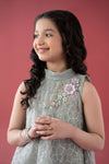 3 Piece Embroidered Poly Organza Suit