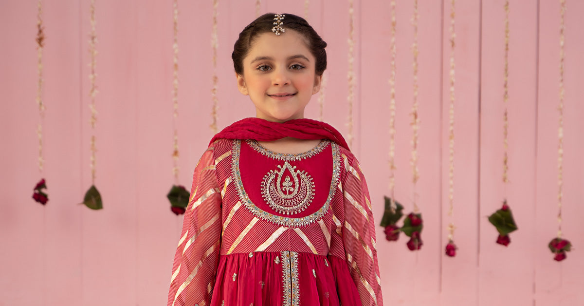 3 Piece Embroidered Organza Suit