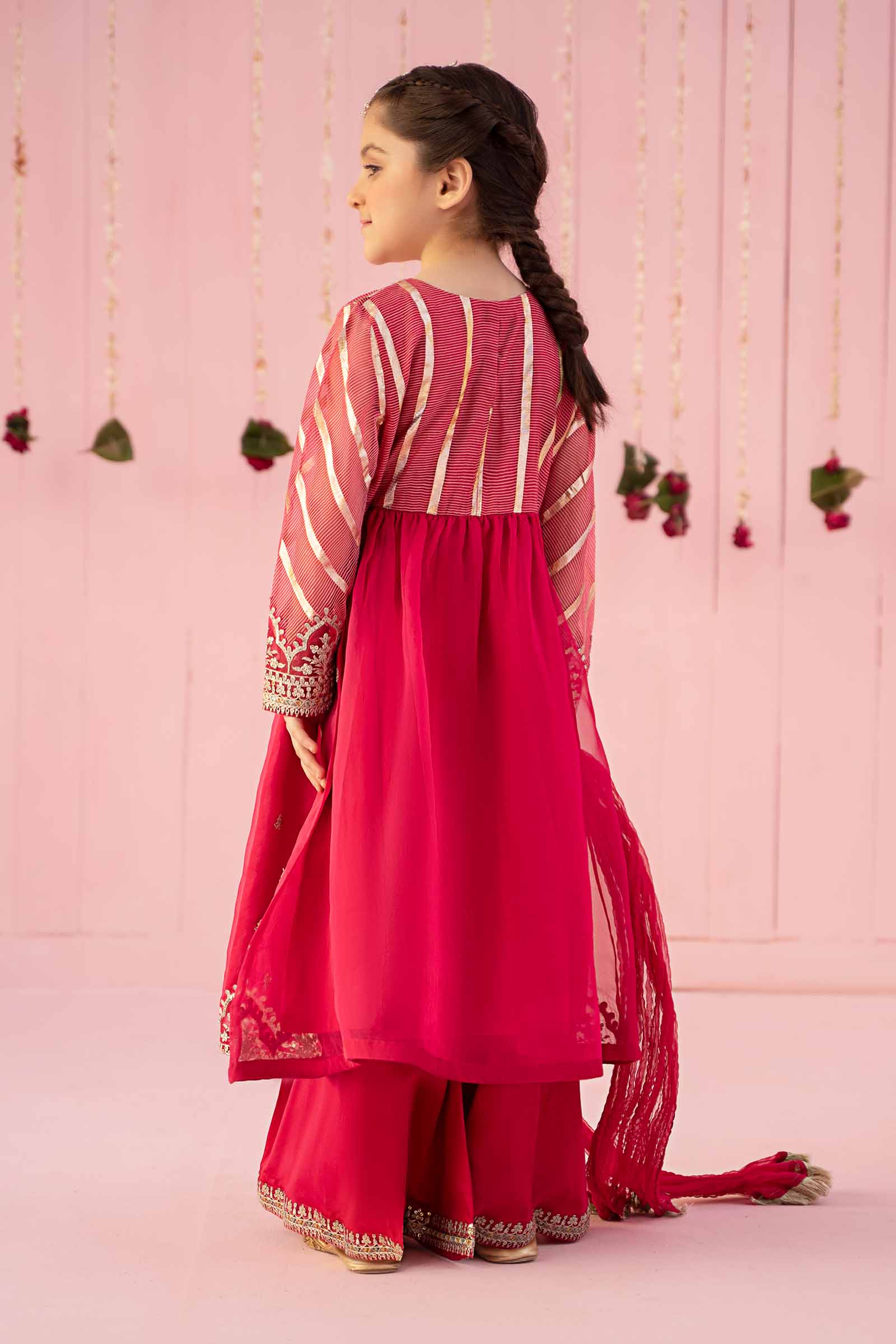 3 Piece Embroidered Organza Suit