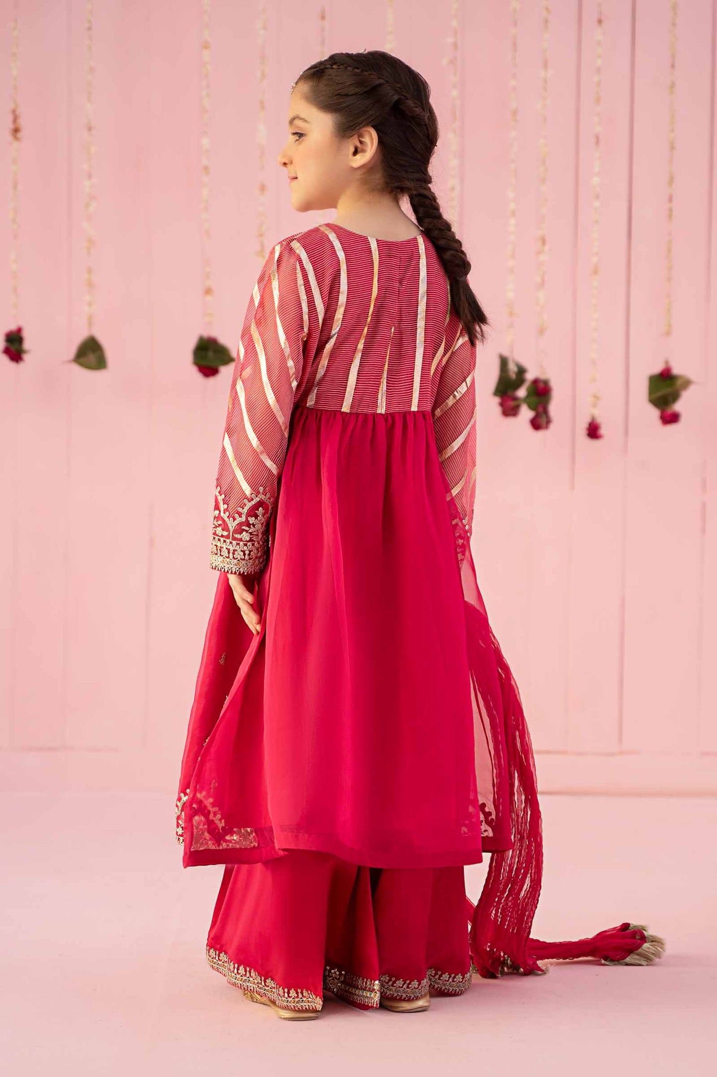 3 Piece Embroidered Organza Suit