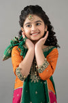 3 Piece Embroidered Raw Silk Suit
