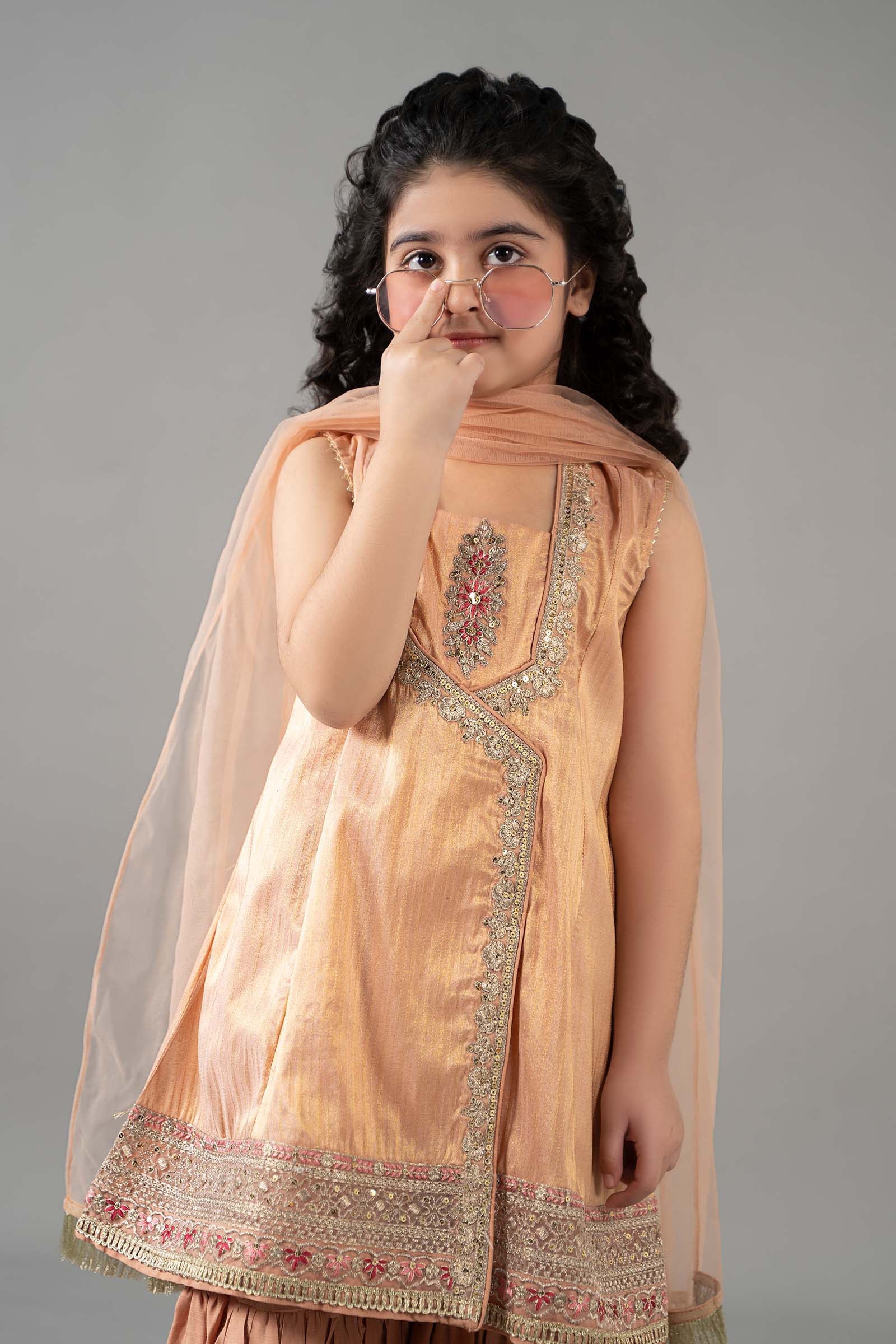 3 Piece Embroidered Cotton Staple Zari Suit