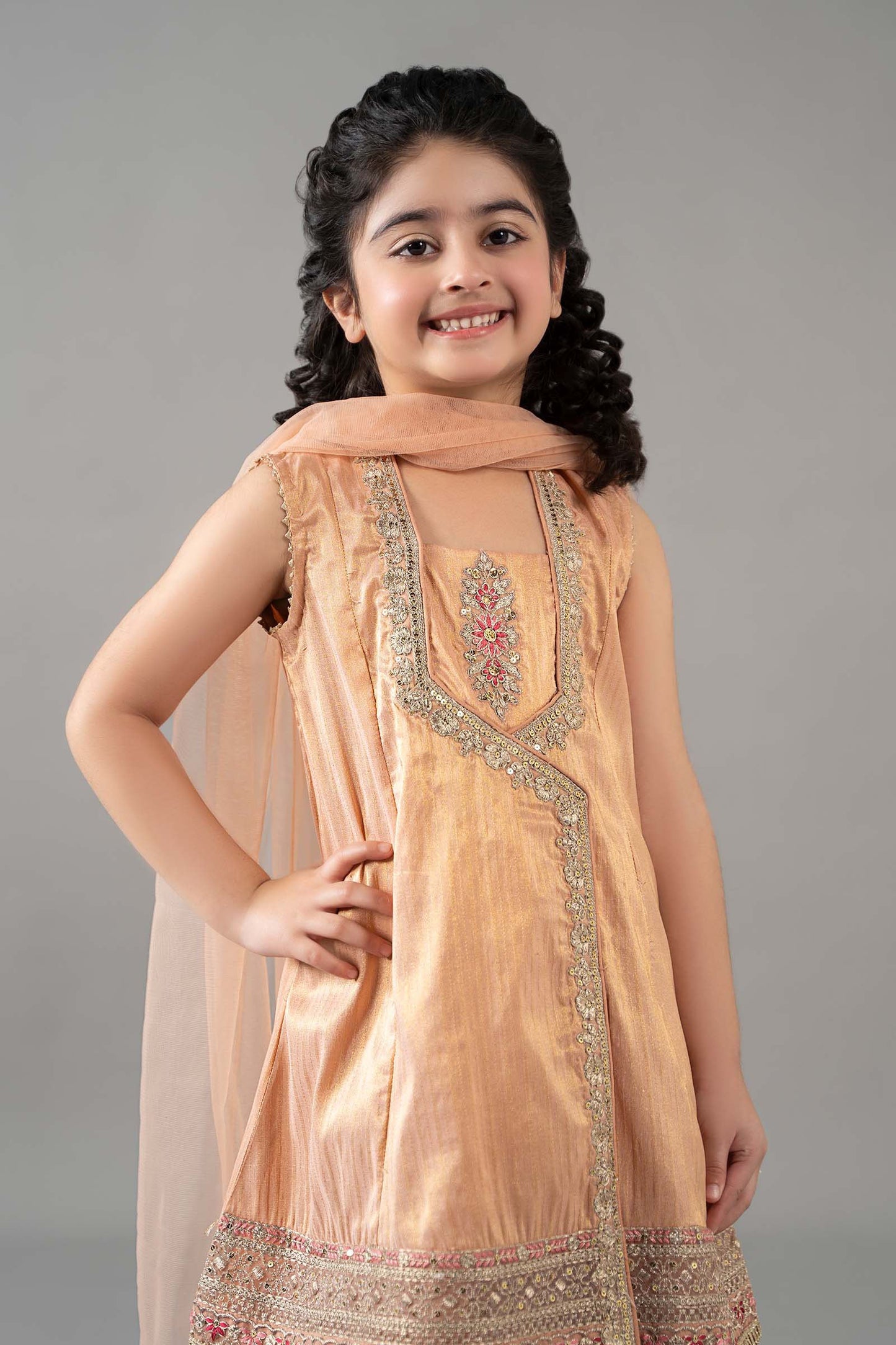 3 Piece Embroidered Cotton Staple Zari Suit