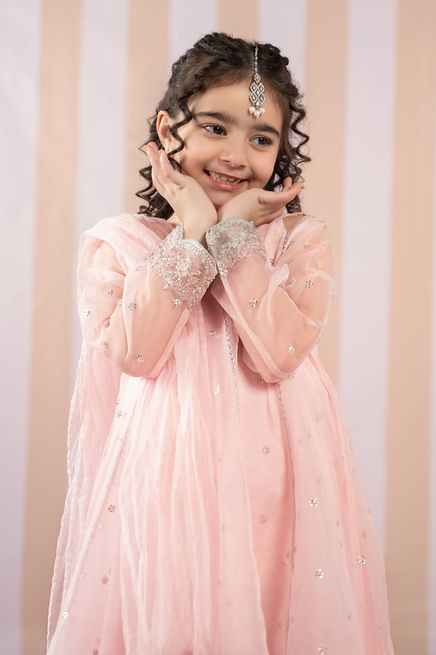 3 Piece Embroidered Organza Suit