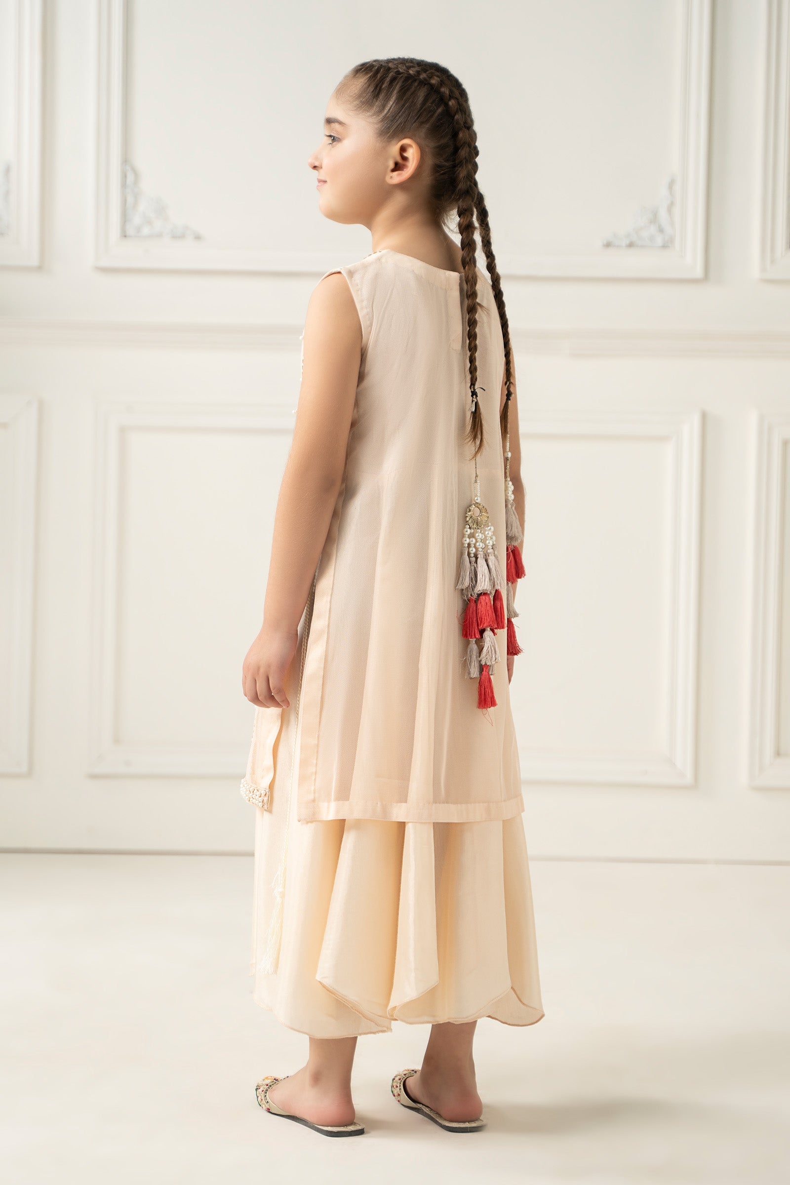 2 Piece Embroidered Polyester Net Suit