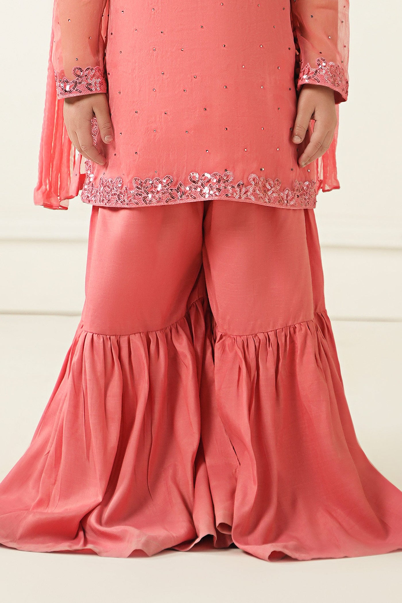 3 Piece Dyed Organza Suit