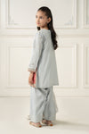 3 Piece Embroidered Polyester Net Suit