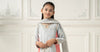 3 Piece Embroidered Polyester Net Suit