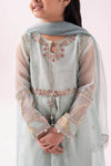 3 Piece Embroidered Organza Suit