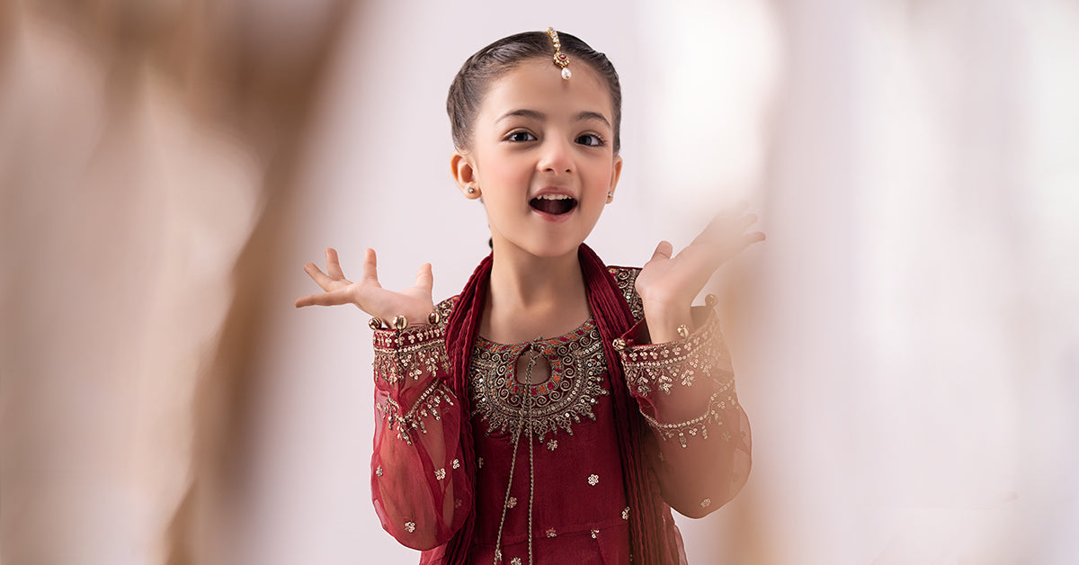 3 Piece Embroidered Organza Suit