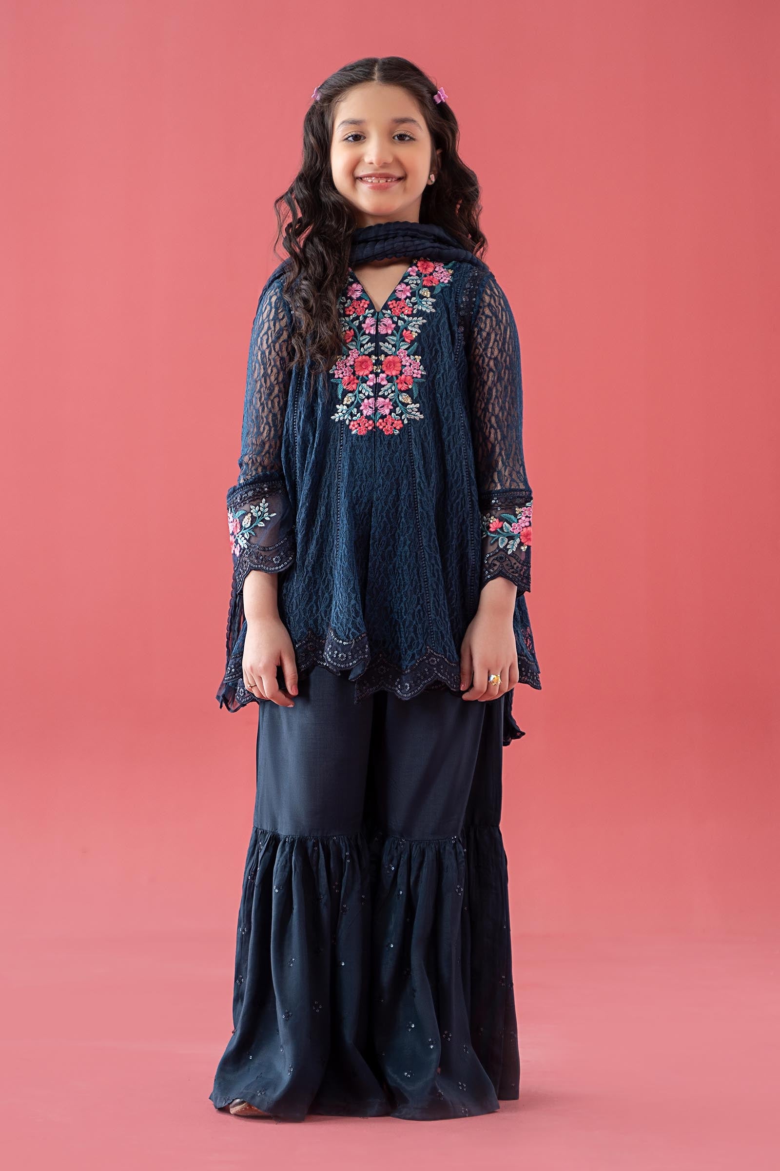 3 Piece Embroidered Chantelle Suit