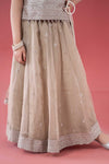 3 Piece Embroidered Raw Silk Suit