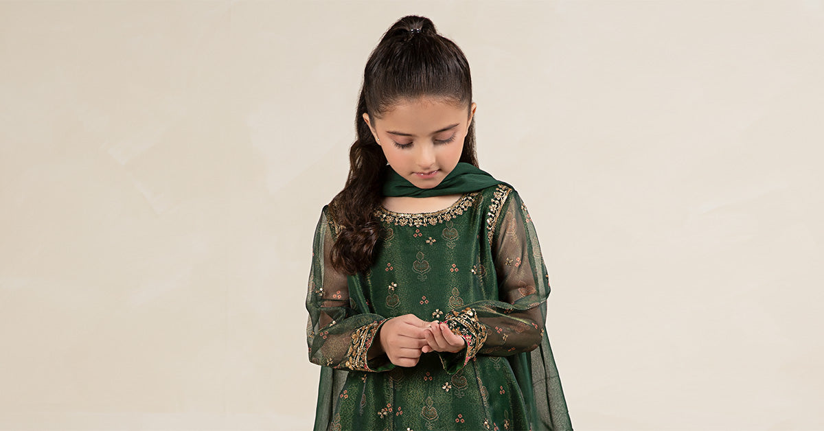 3 Piece Embroidered Cotton Net Suit