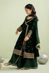 3 Piece Embroidered Velvet Suit