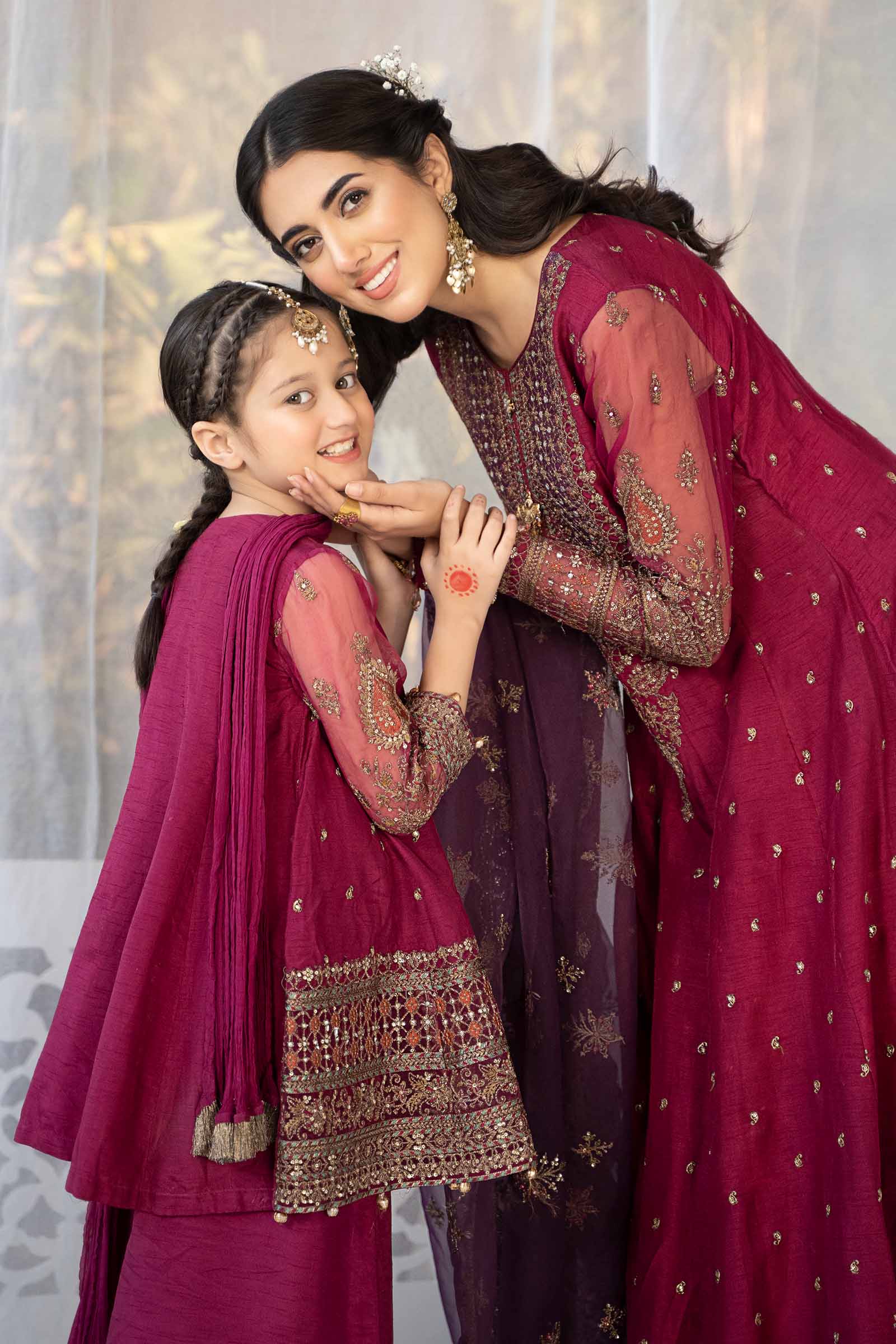 3 Piece Embroidered Raw Silk Suit
