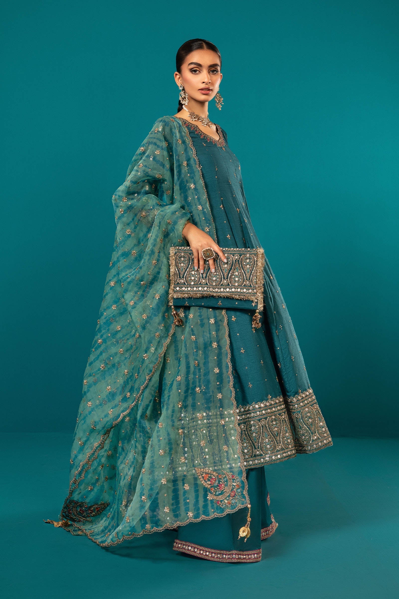 3 Piece Embroidered Suit