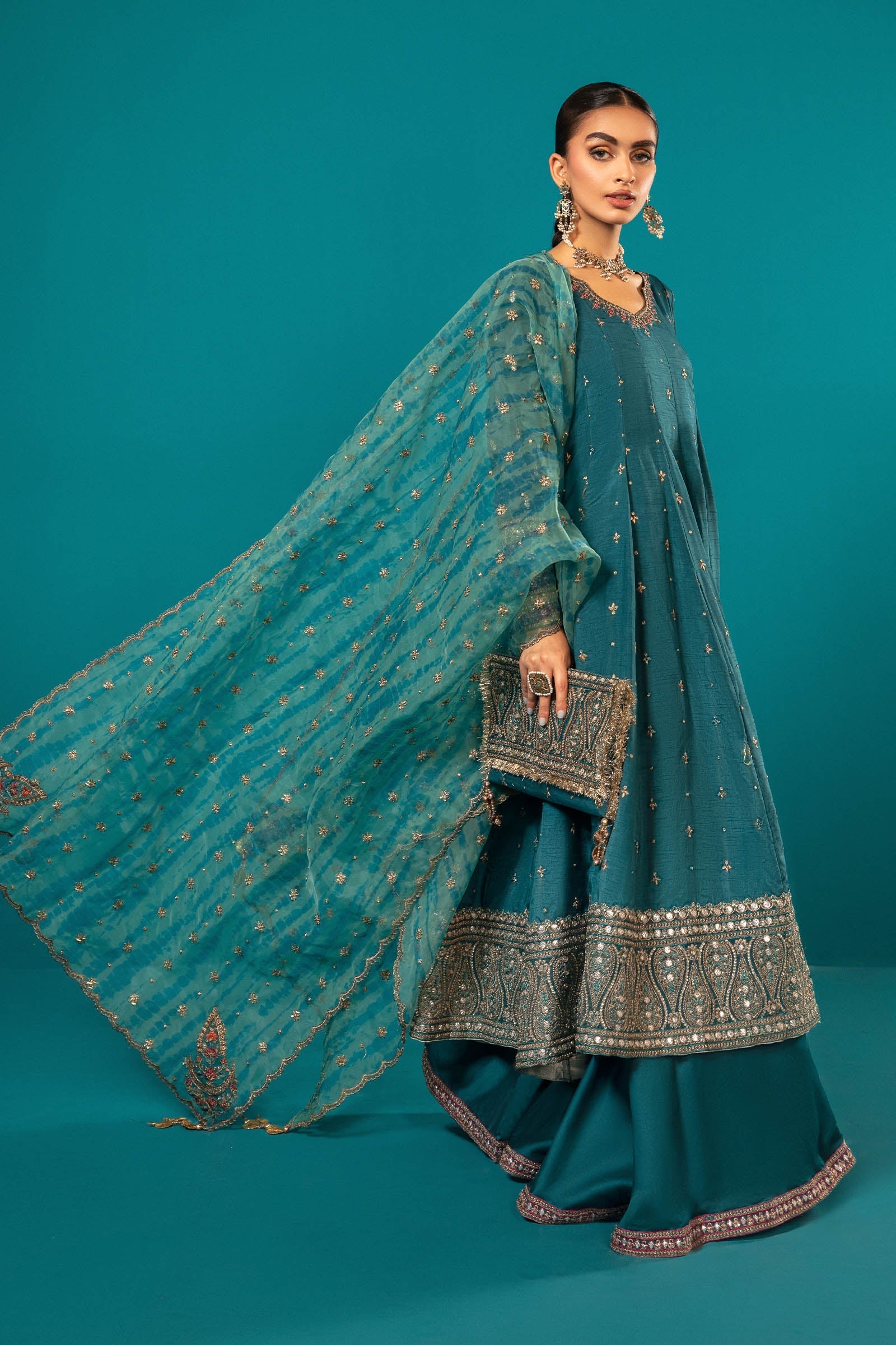 3 Piece Embroidered Suit