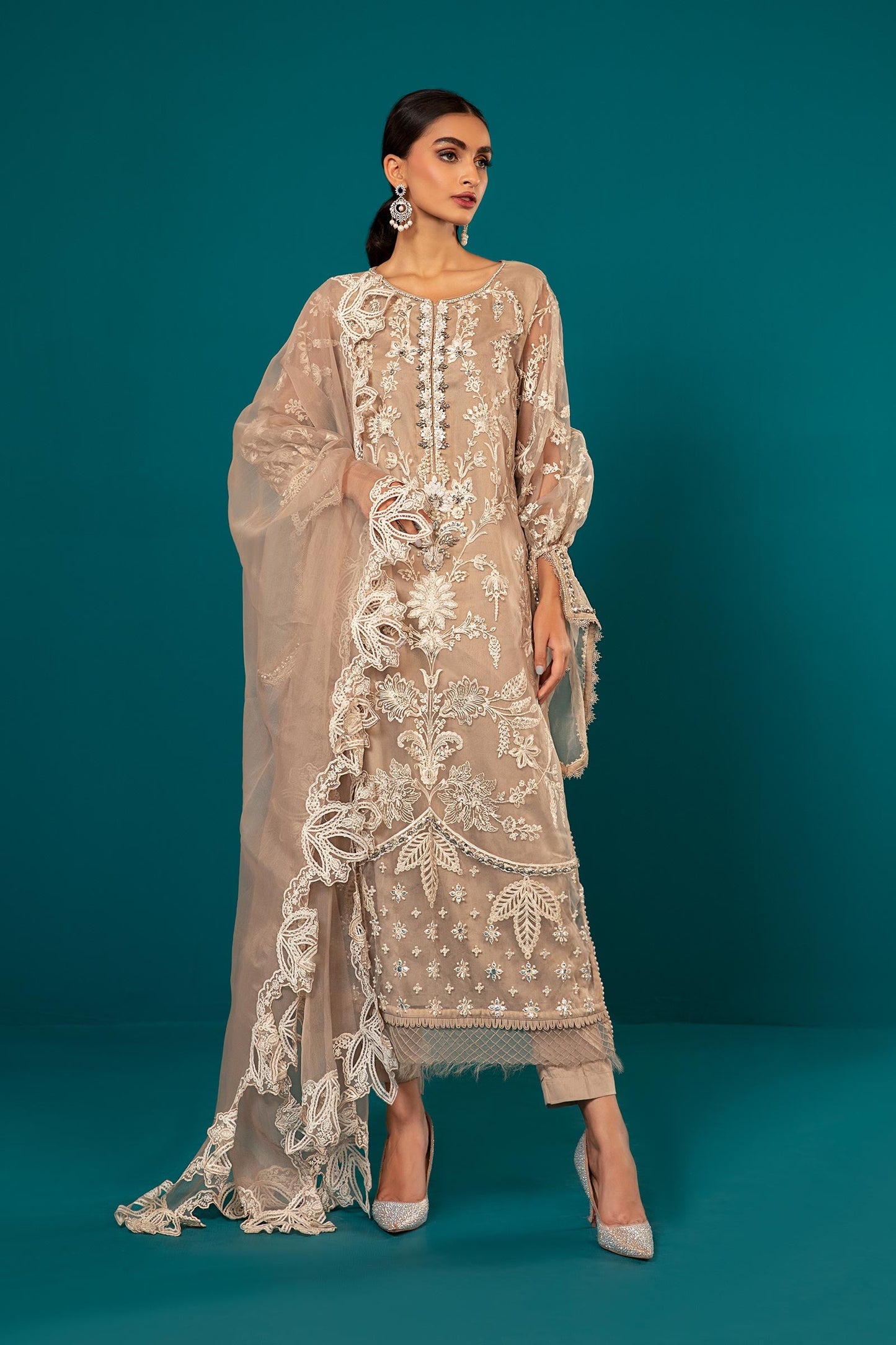3 Piece Embroidered Suit