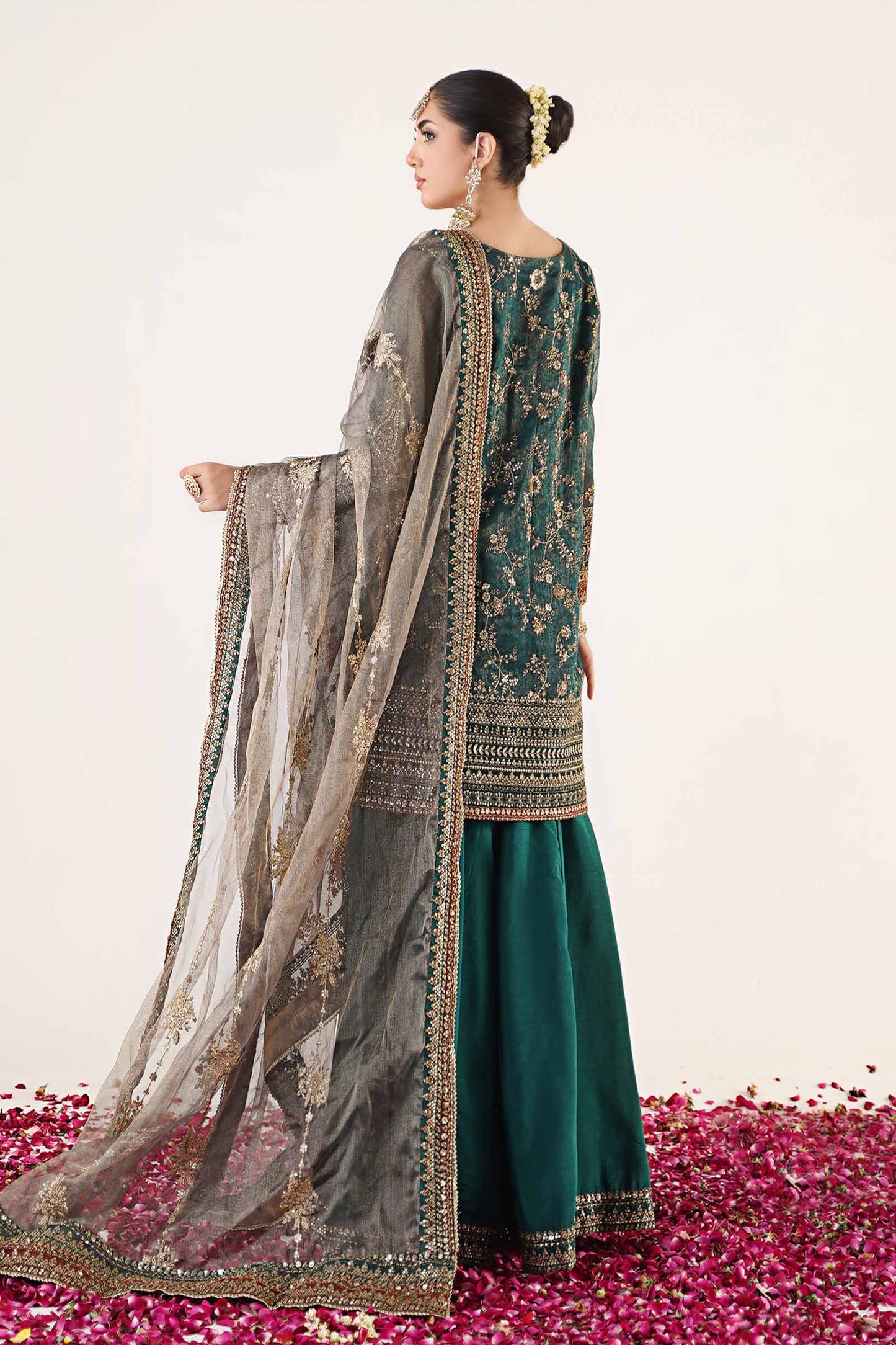 3 Piece Embroidered Organza Suit