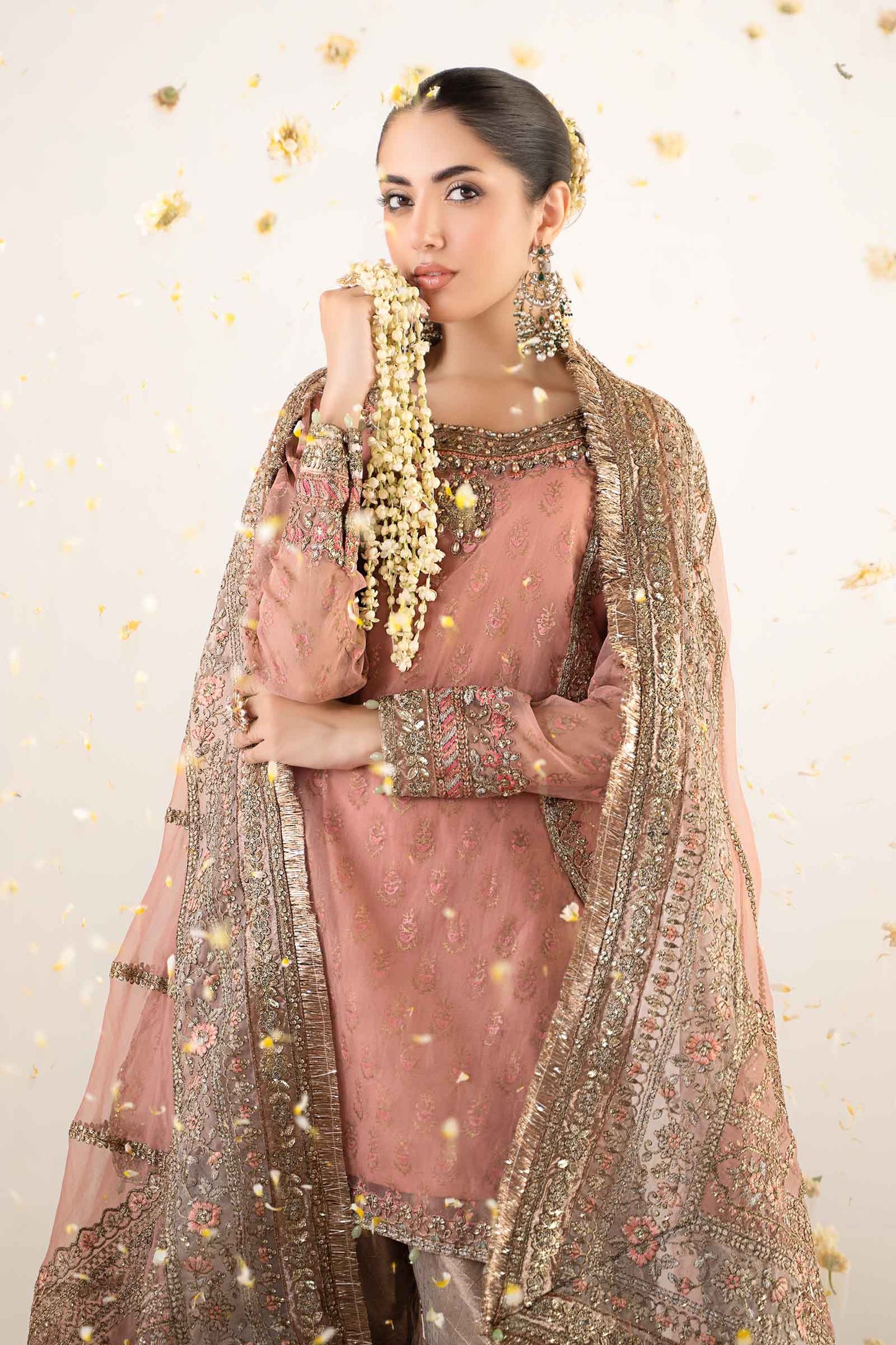 3 Piece Embroidered Organza Suit