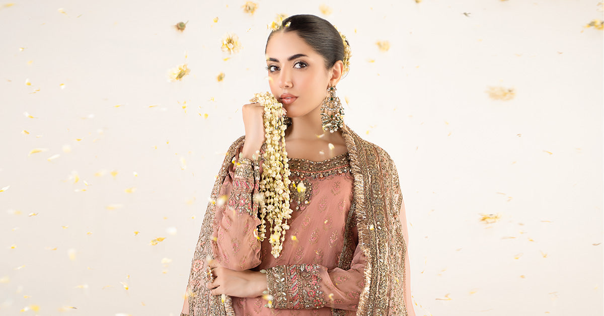 3 Piece Embroidered Organza Suit