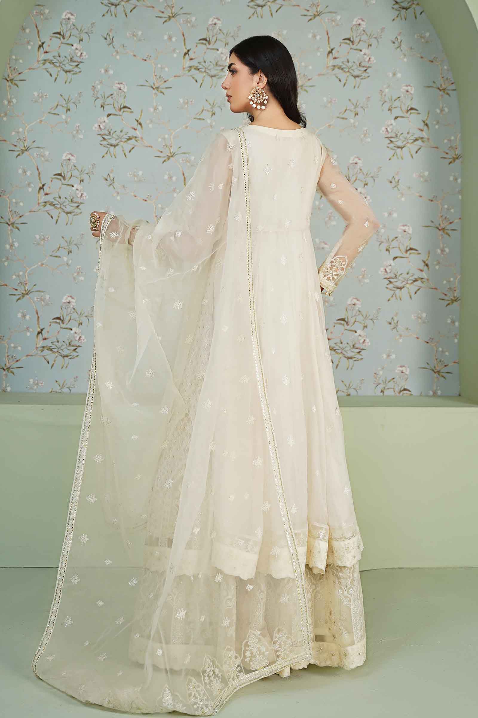 3 Piece Embroidered Bamber Chiffon Suit