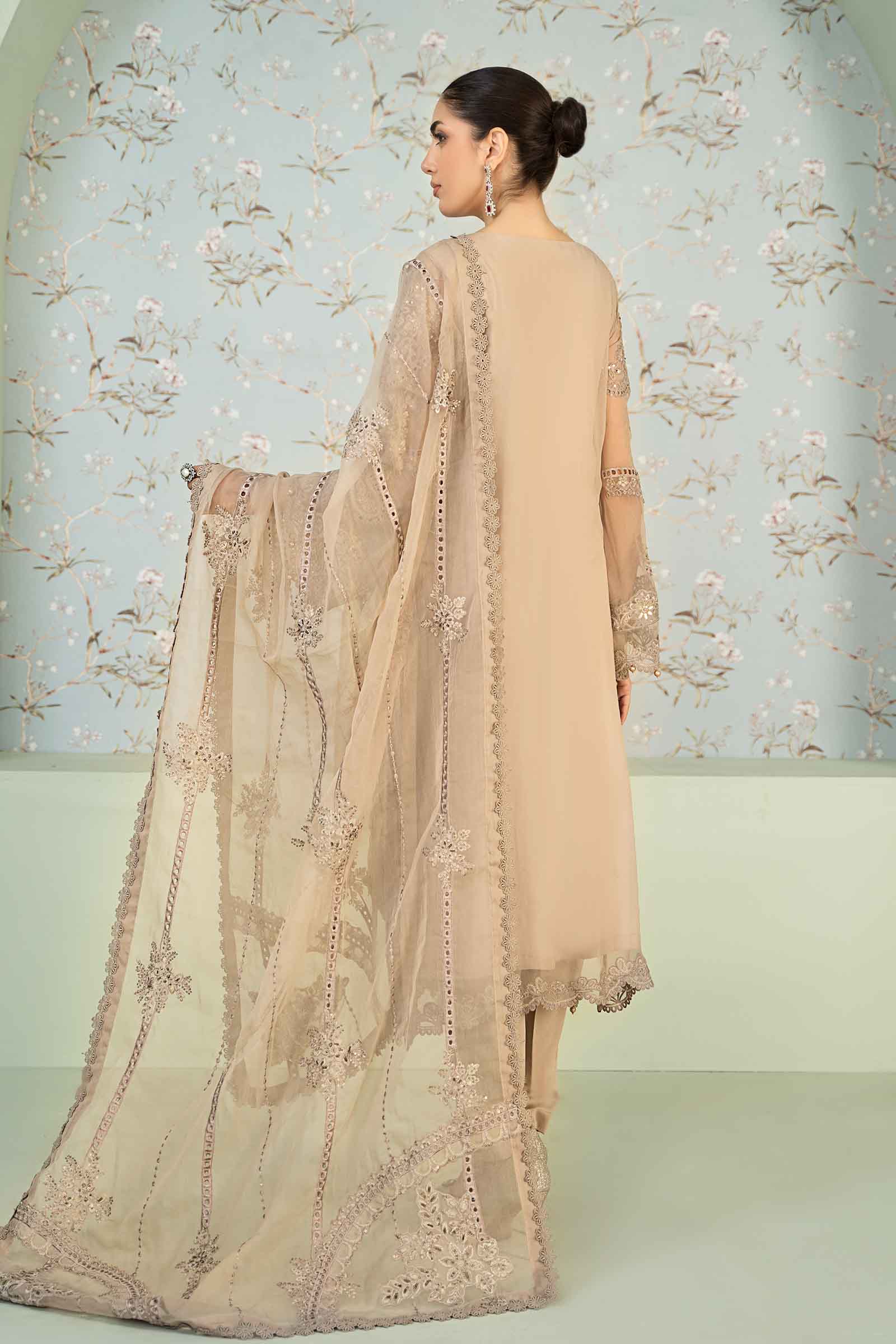 3 Piece Embroidered Chiffon Suit