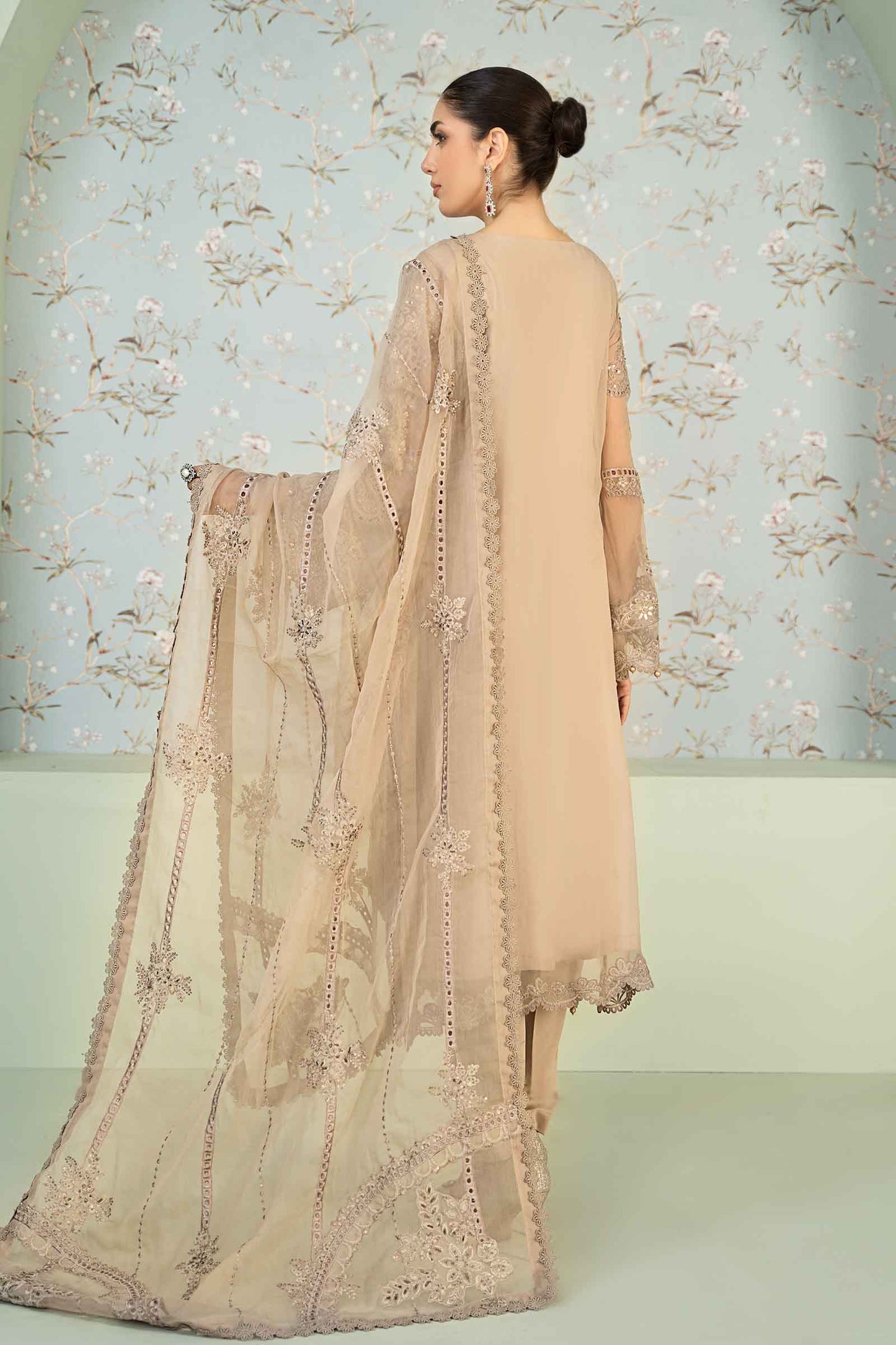 3 Piece Embroidered Chiffon Suit