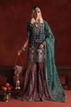 3 Piece Embroidered Raw Silk Suit