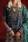 3 Piece Embroidered Raw Silk Suit