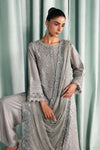 3 Piece Embroidered Tissue Silk Suit