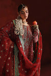 3 Piece Embroidered Raw Silk Suit