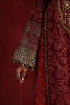3 Piece Embroidered Raw Silk Suit