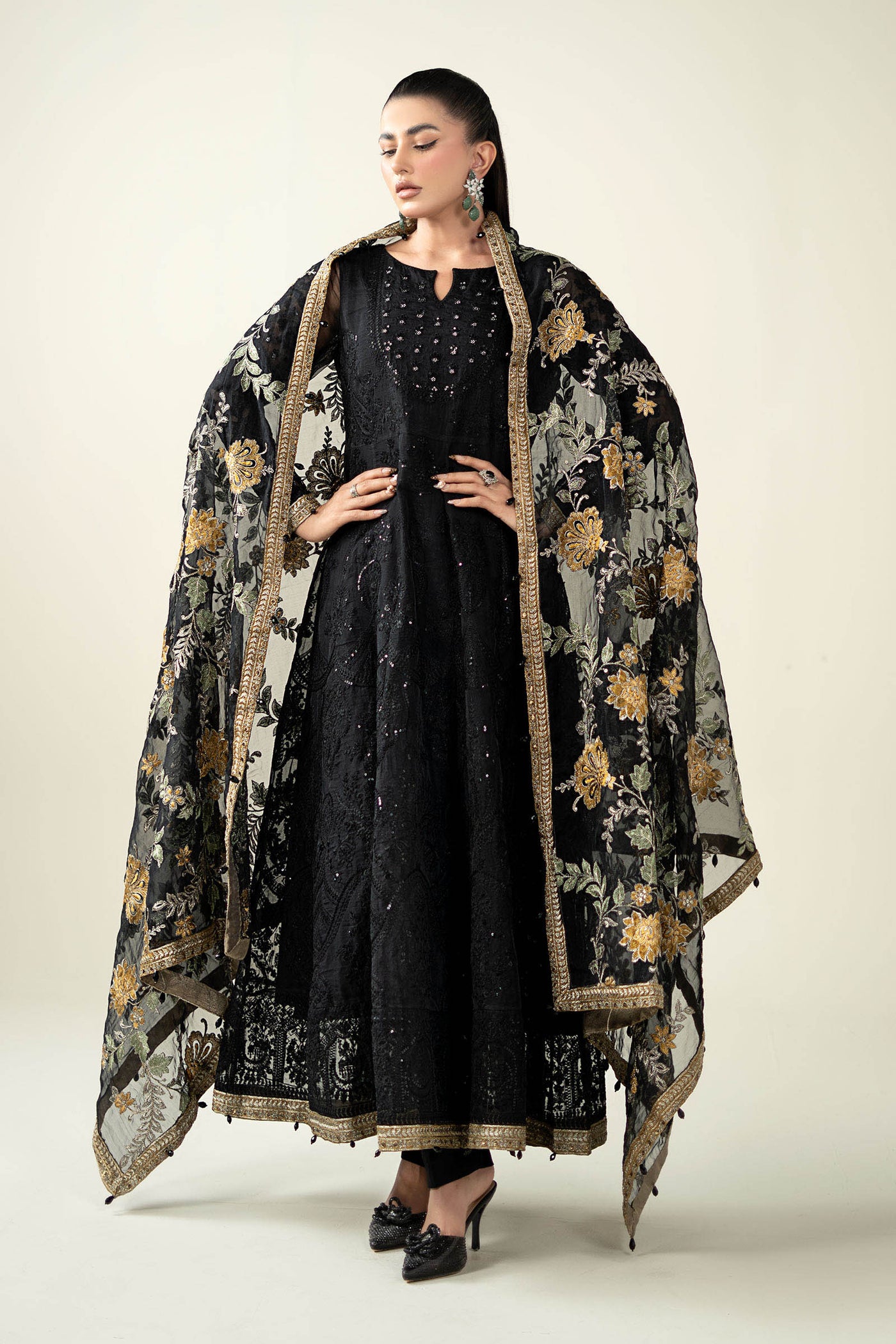 3 Piece Embroidered Suit