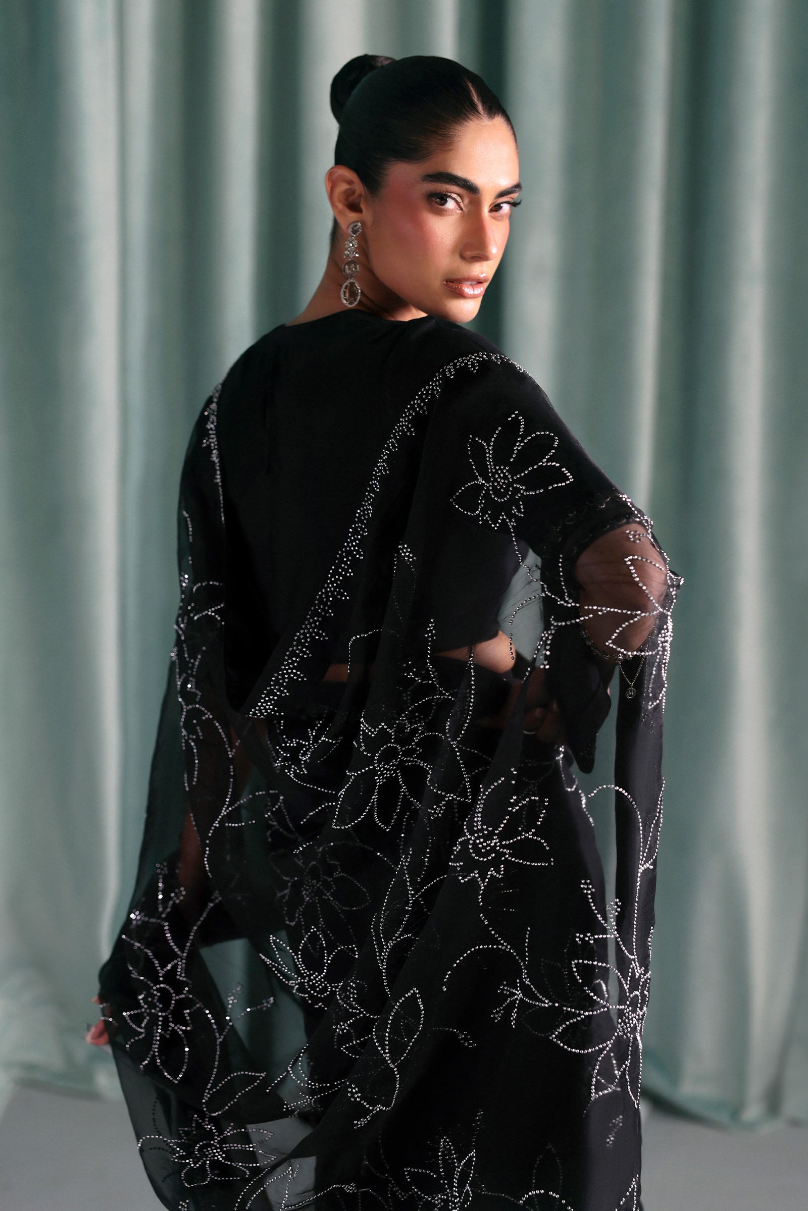 Embellished Chiffon Saree