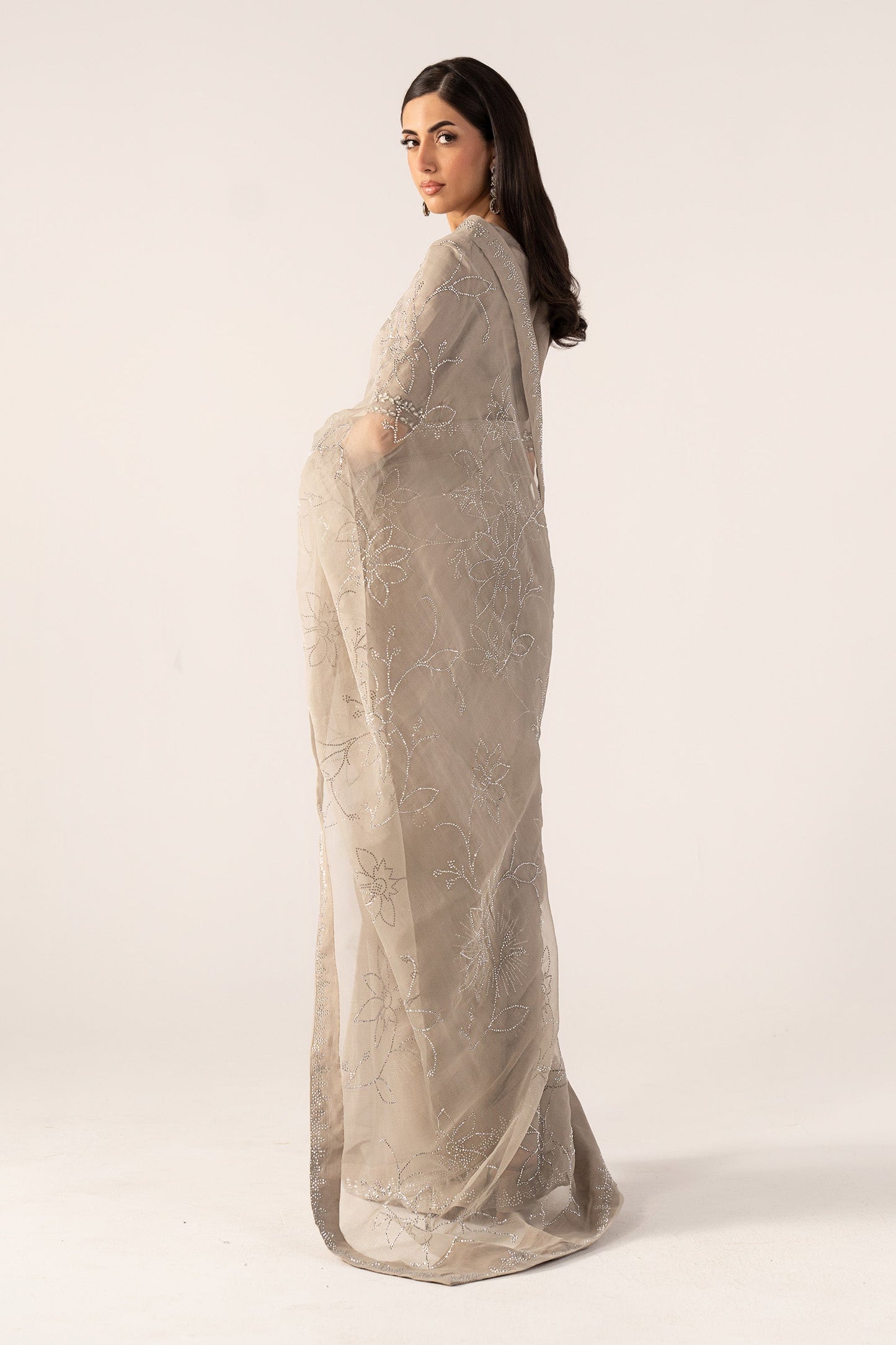 Embellished Chiffon Saree