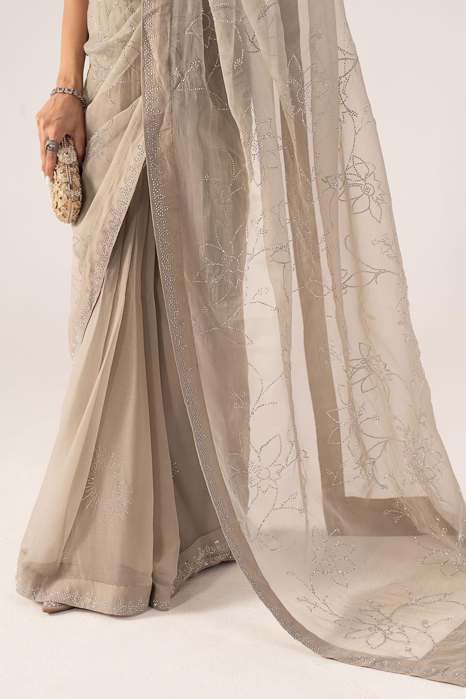Embellished Chiffon Saree