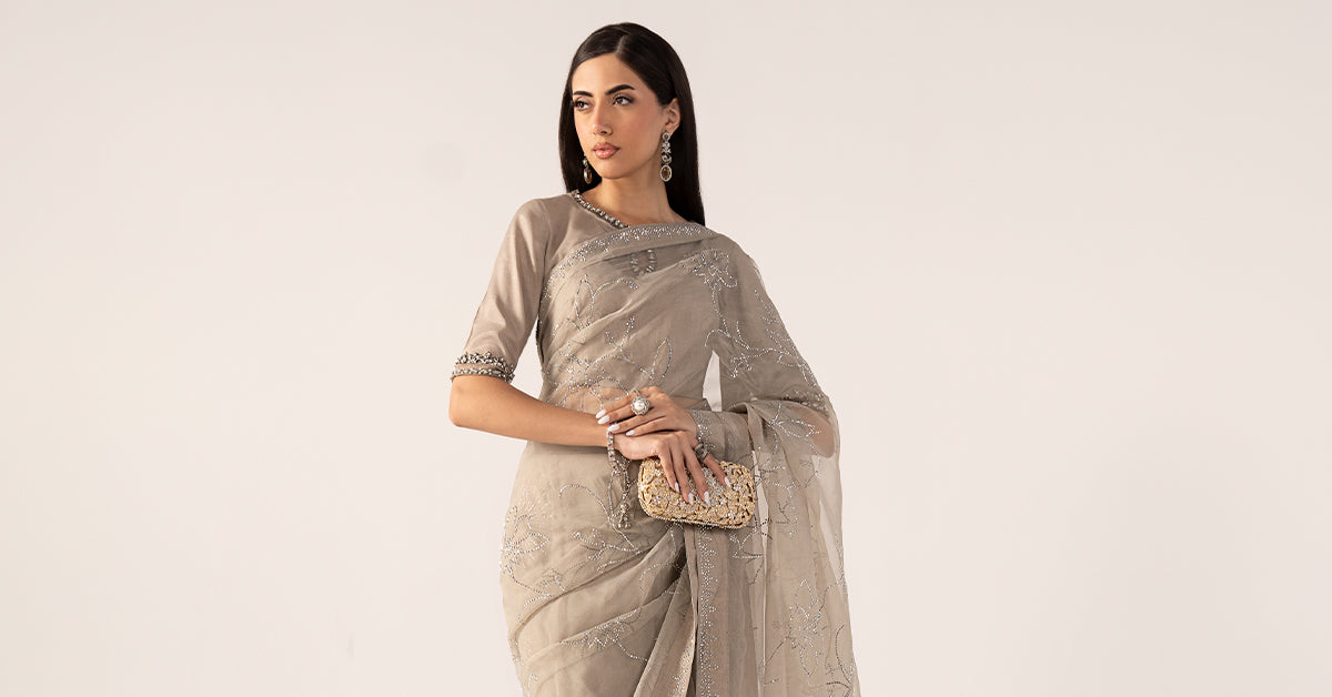 Embellished Chiffon Saree