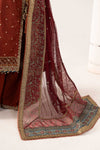 3 Piece Embroidered Raw Silk Suit