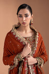 3 Piece Embroidered Bemberg Raw Silk Suit