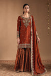 3 Piece Embroidered Bemberg Raw Silk Suit