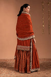 3 Piece Embroidered Bemberg Raw Silk Suit